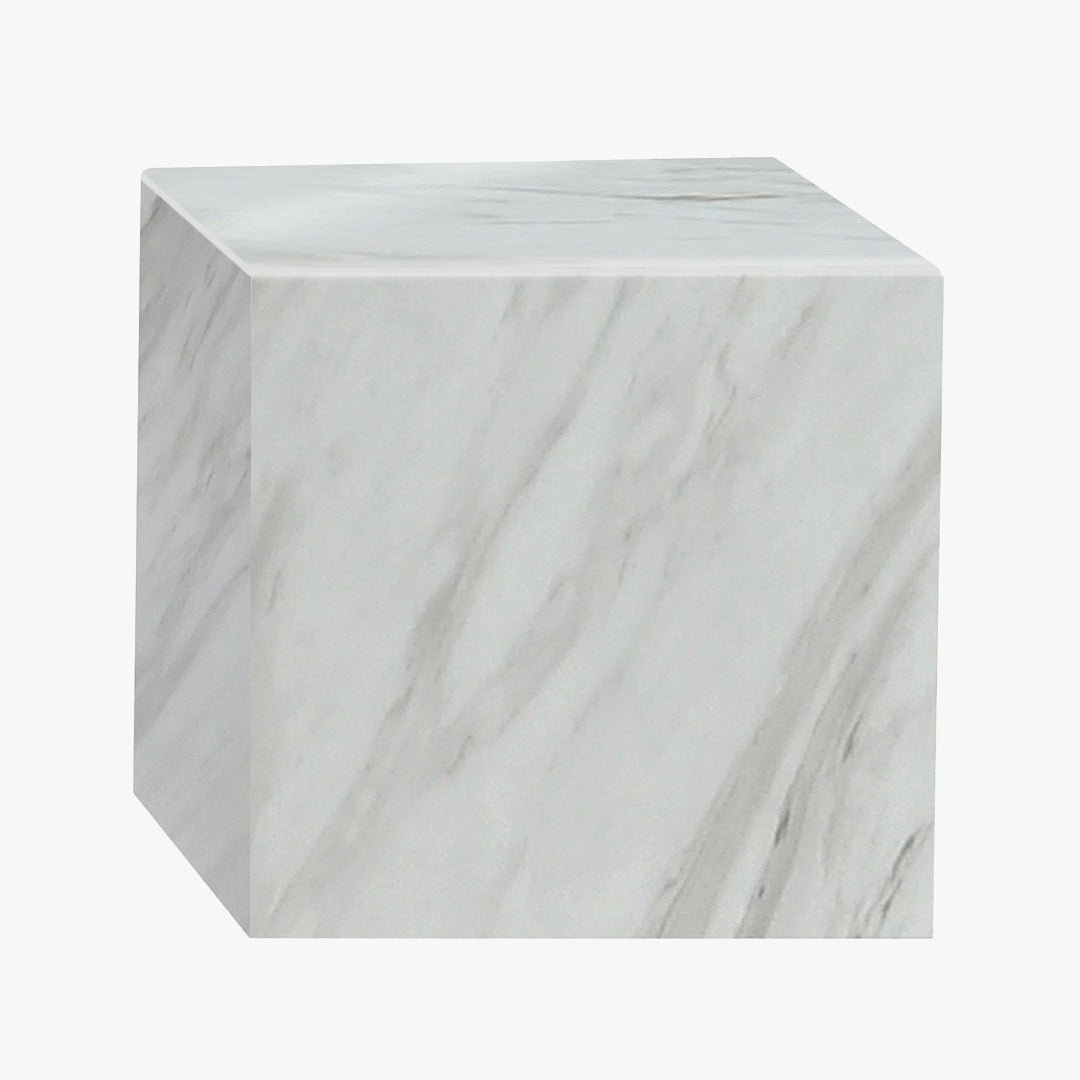 JASMIA Table basse carré marbre d'ingénierie blanc - Table basse - Mobilier Deco