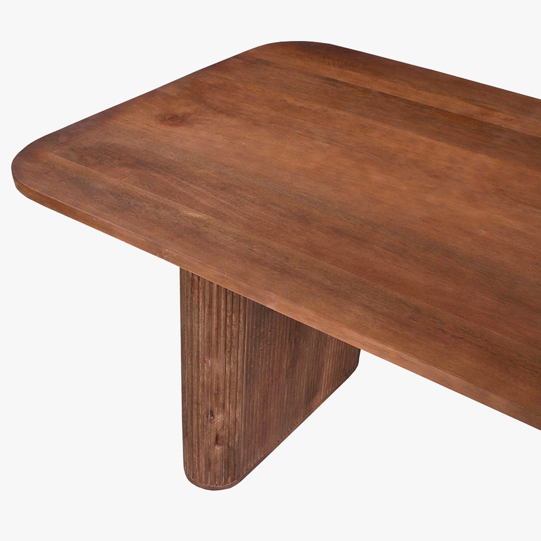 JEAN XL Table à manger en bois de manguier brun clair 200 cm - Table à manger - Mobilier Deco
