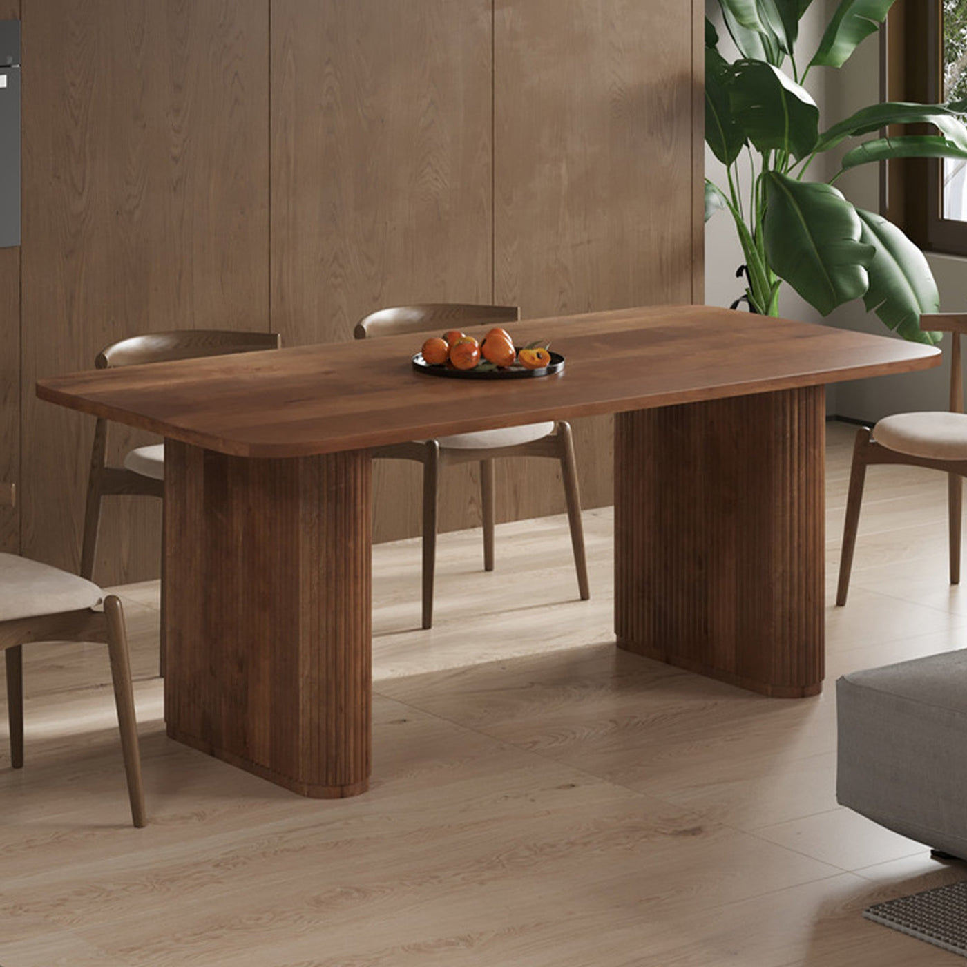 JEAN XL Table à manger en bois de manguier brun clair 200 cm - Table à manger - Mobilier Deco