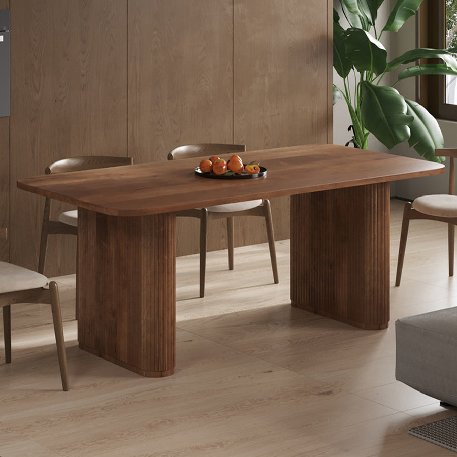JEAN XL Table à manger en bois de manguier brun clair 200 cm — aperçu vidéo