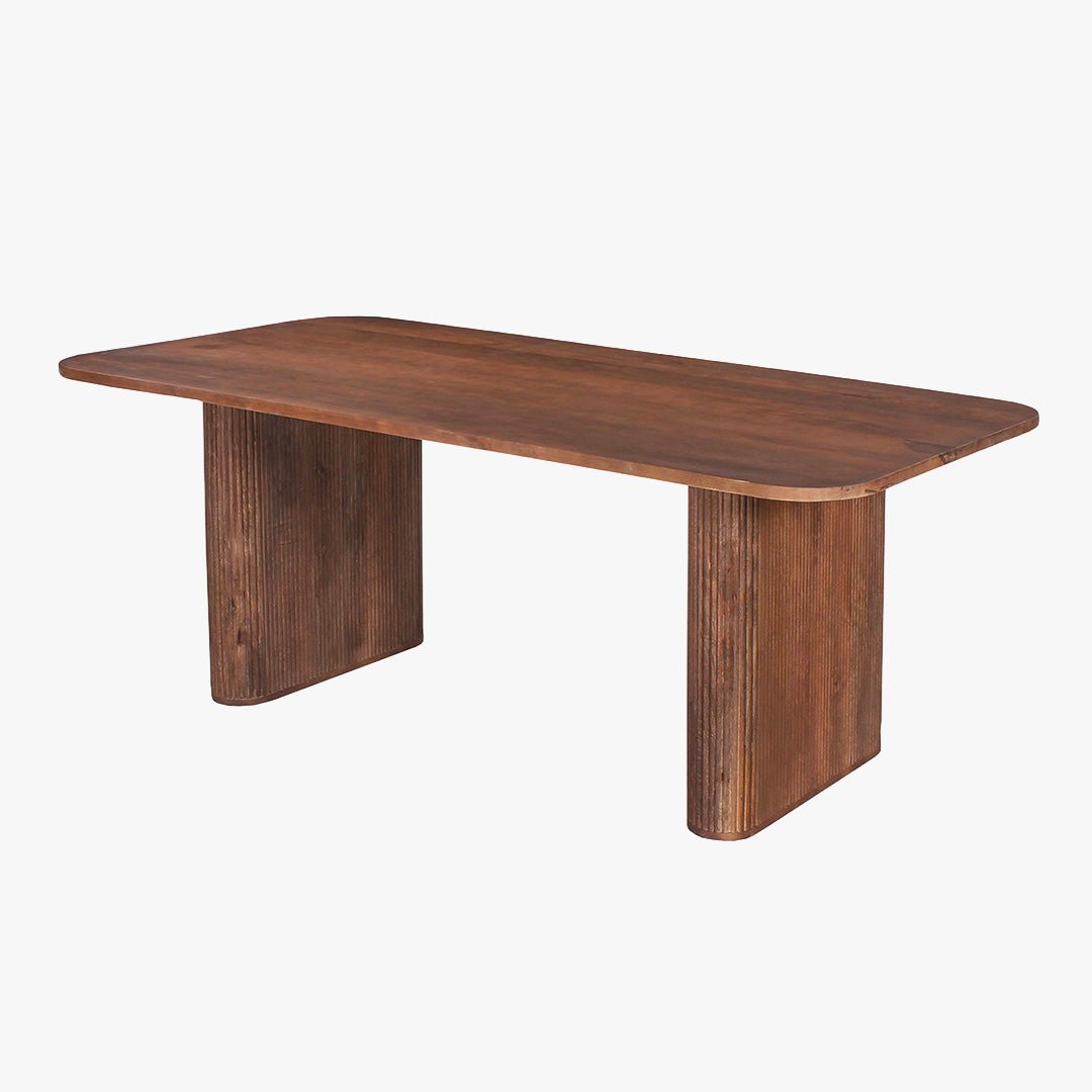 JEAN XL Table à manger en bois de manguier brun clair 200 cm - Table à manger - Mobilier Deco