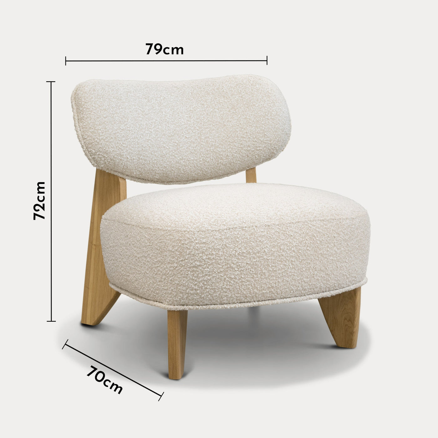 JEYZ Fauteuil design effet peau de mouton beige - Fauteuils - Mobilier Deco