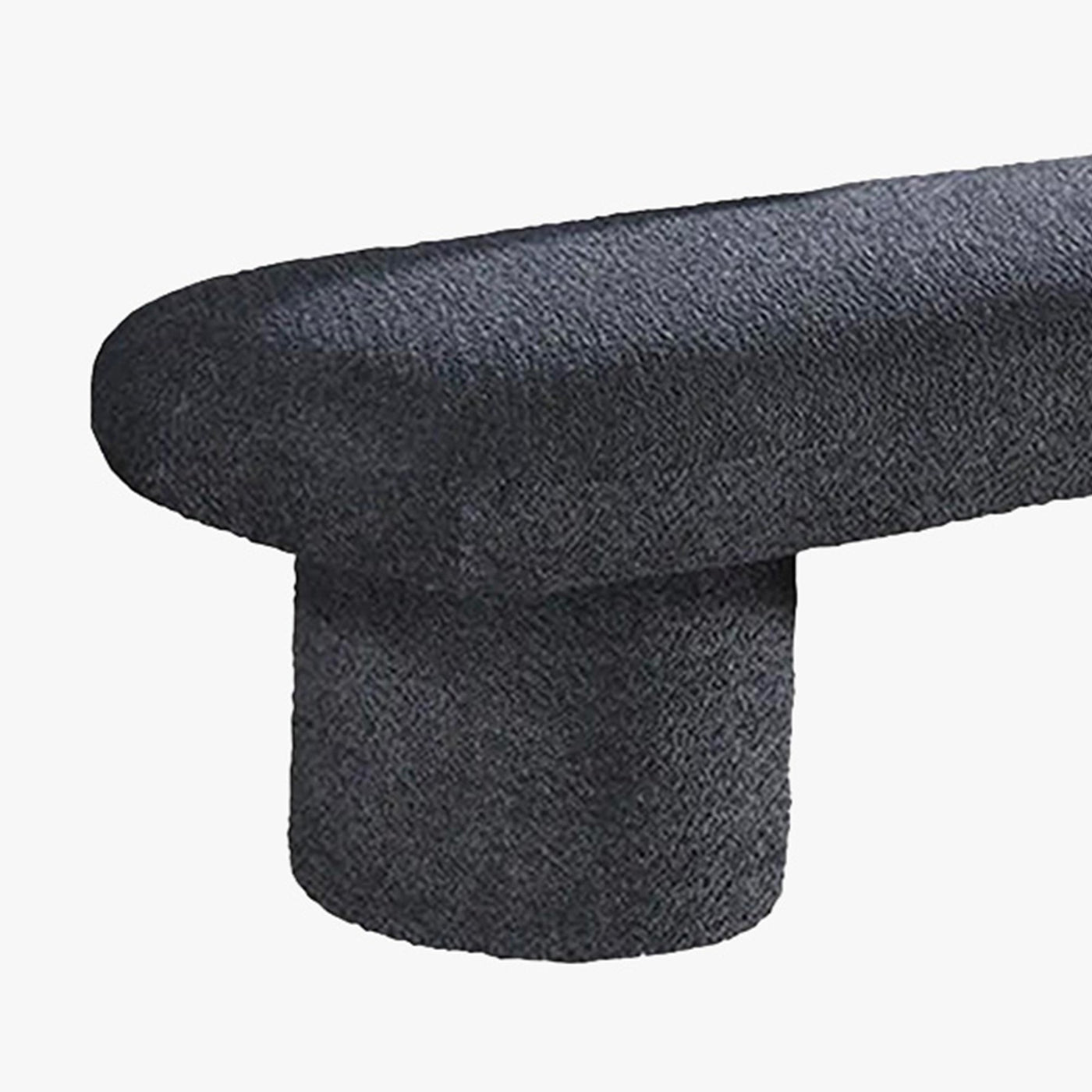 JONA Banquette design effet peau de mouton anthracite - Banquettes - Mobilier Deco