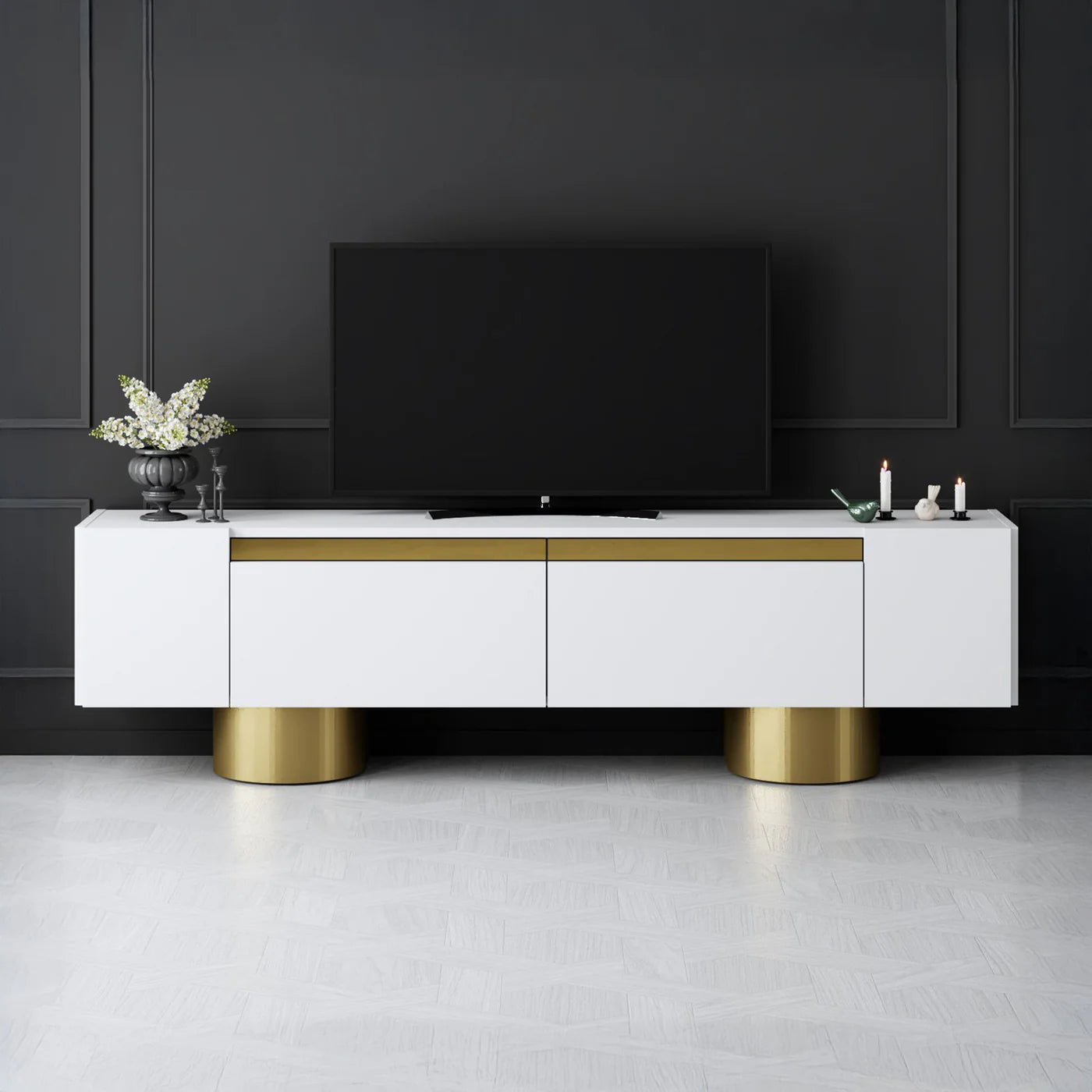 JONAS – Meubles TV bicolores design 3 coloris