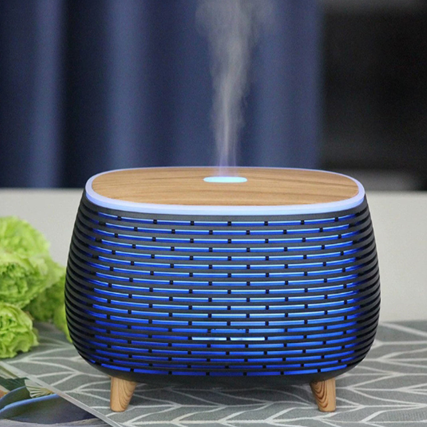 KALI Diffuseur d'huiles essentielles à LED noir - Diffuseurs - Mobilier Deco