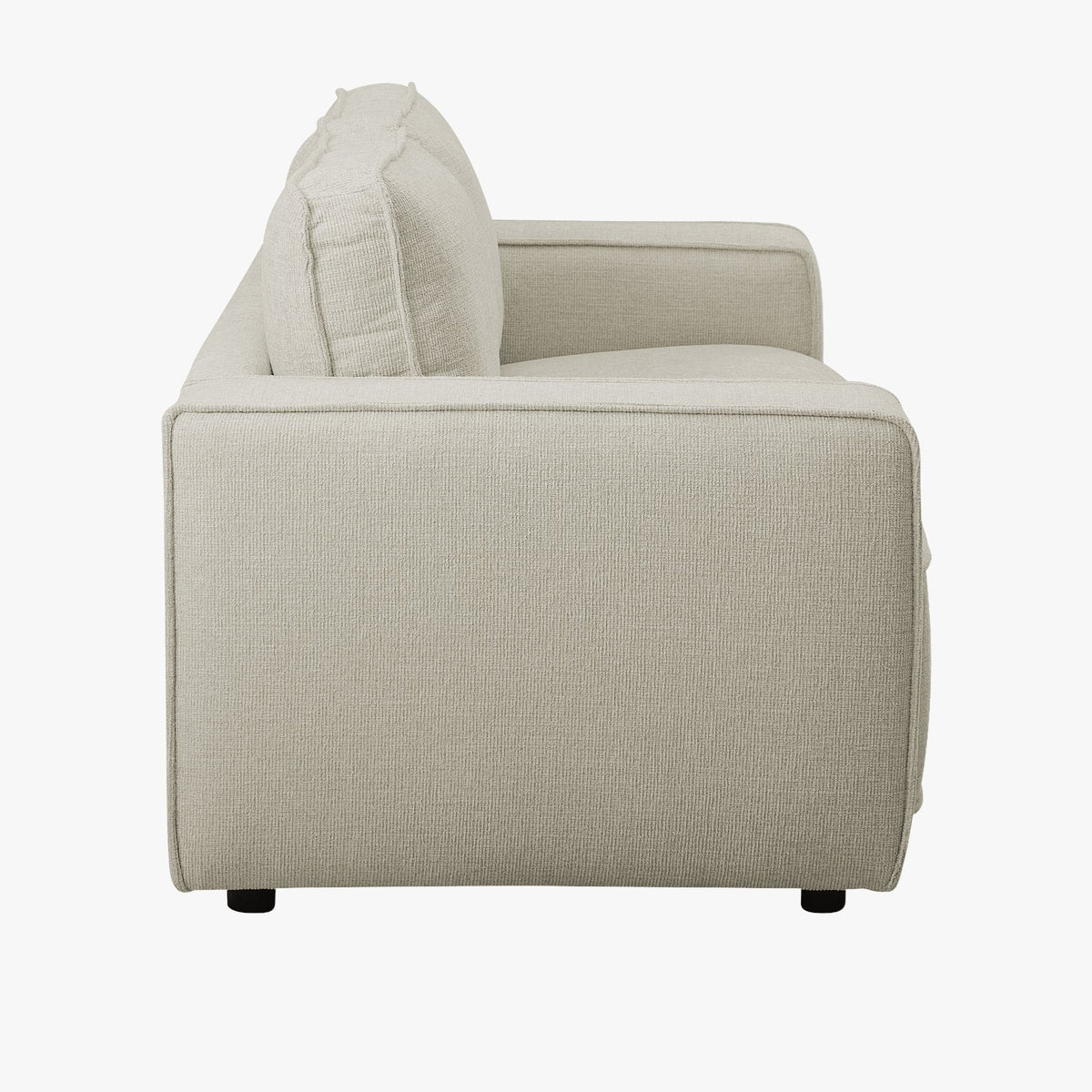 KALYA Canapé 2 places en tissu beige - Canapés fixes - Mobilier Deco