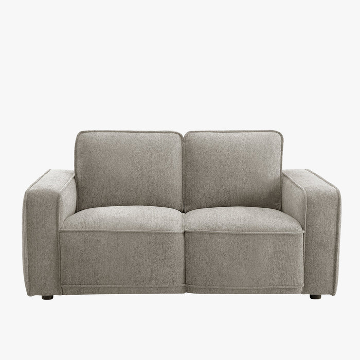 KALYA Canapé 2 places en tissu taupe