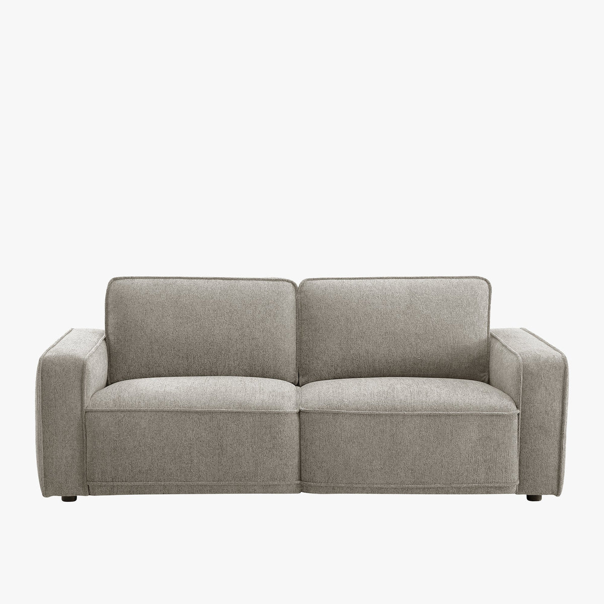KALYA Canapé 3 places en tissu taupe - Canapés fixes - Mobilier Deco