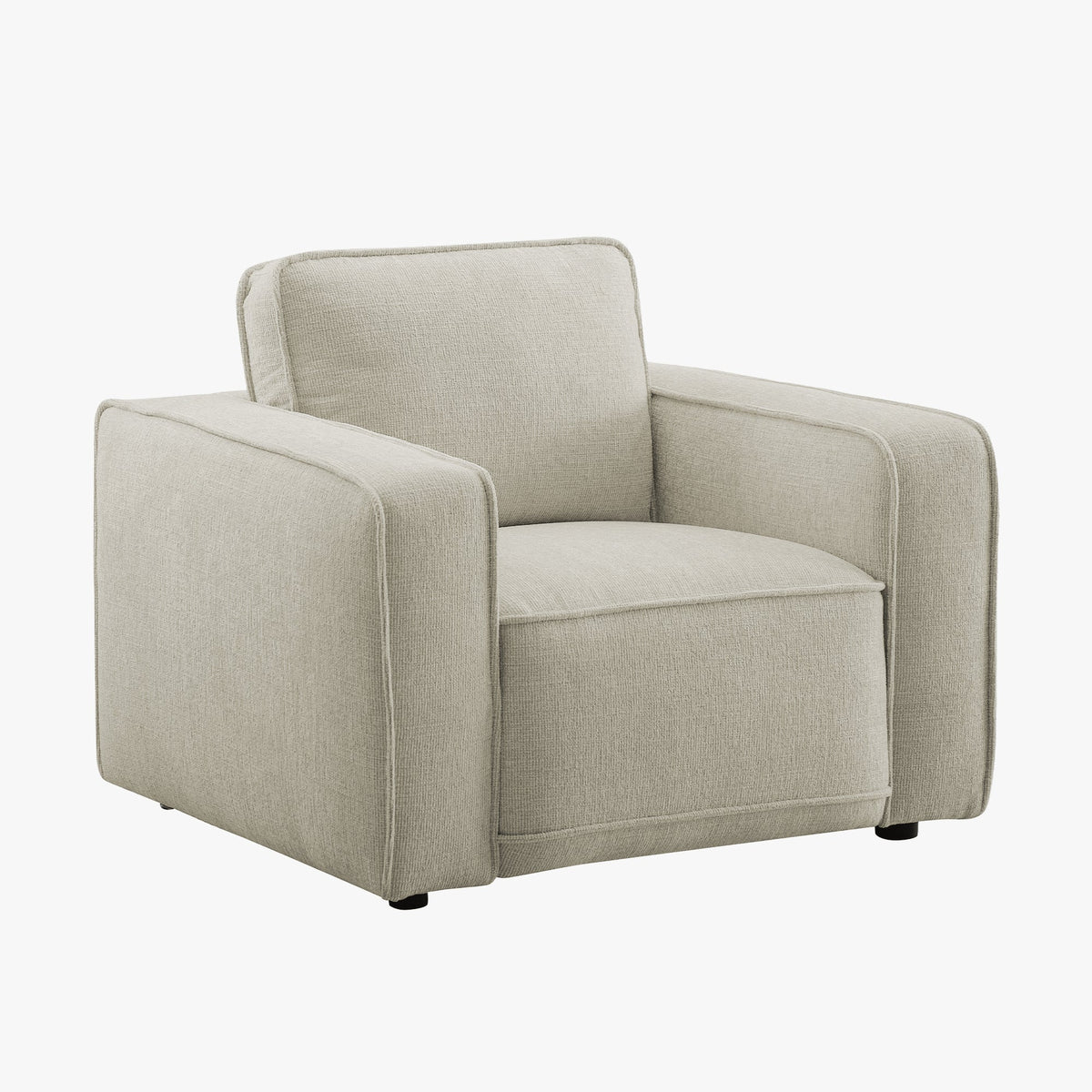KALYA Fauteuil en tissu beige - Fauteuils - Mobilier Deco