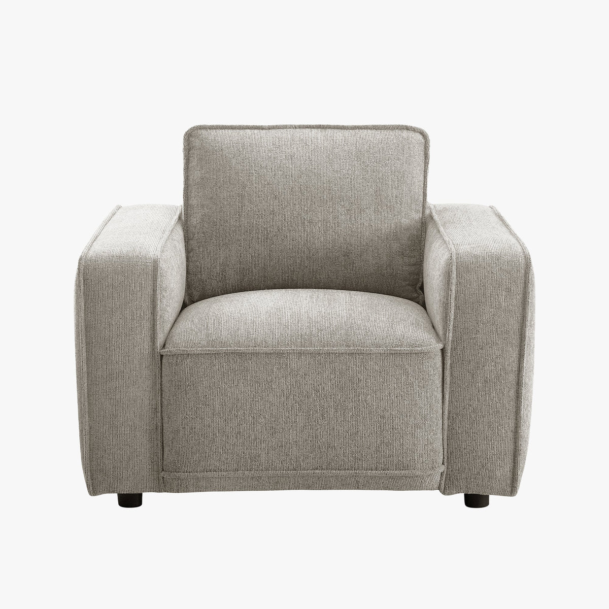 KALYA Fauteuil en tissu taupe - Fauteuils - Mobilier Deco