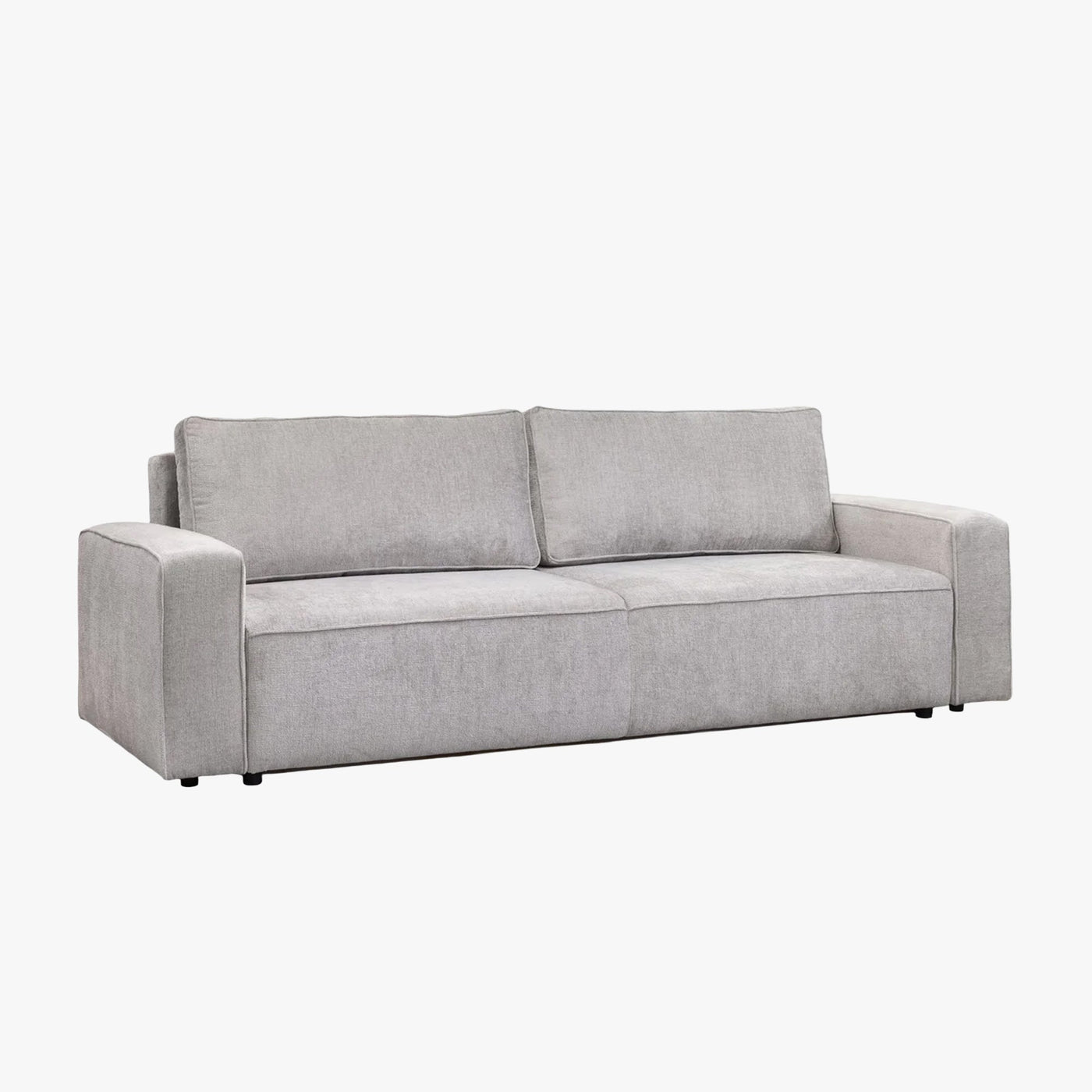 KARLOS Canapé 3 places convertible en tissu gris clair - Canapés convertibles - Mobilier Deco