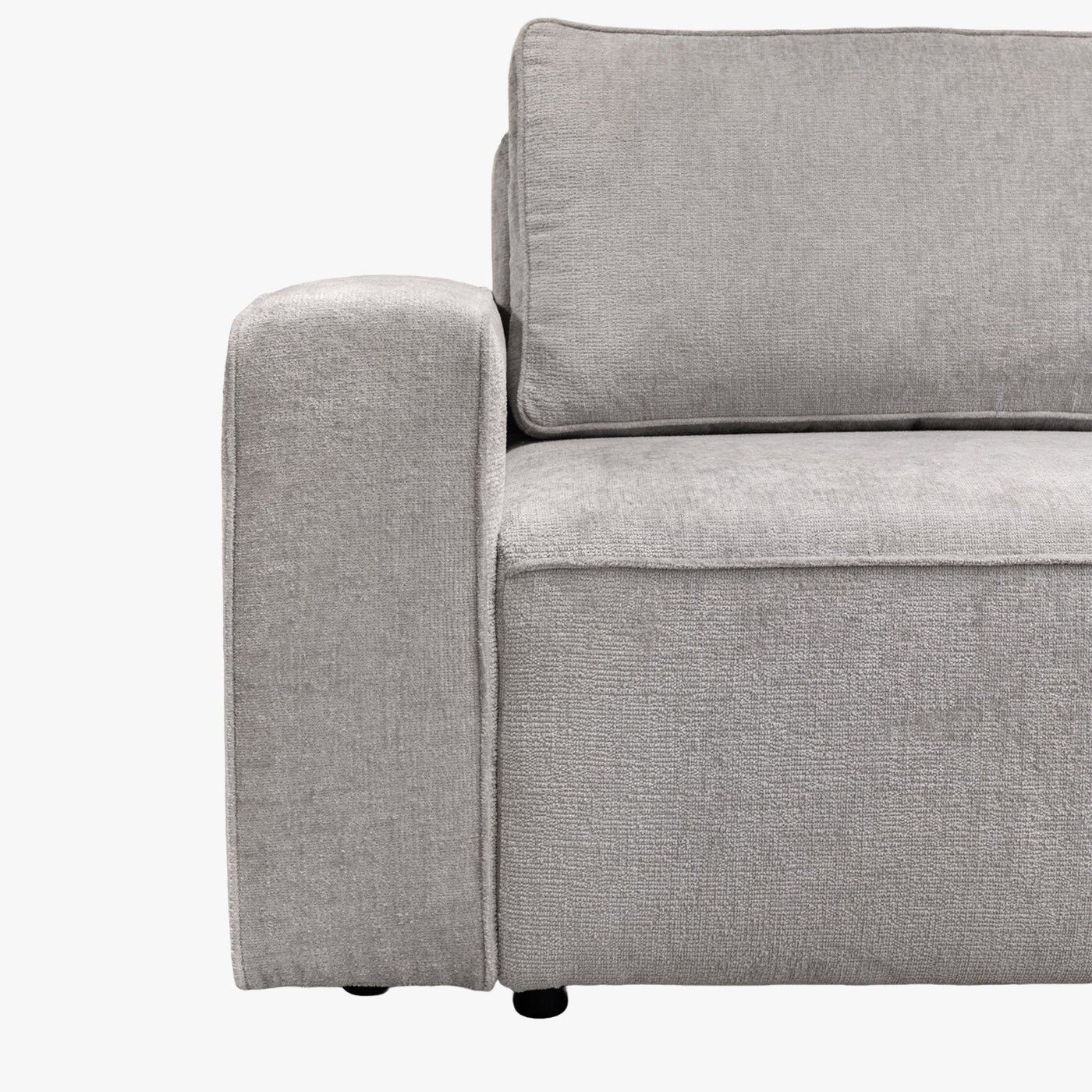 KARLOS Canapé 3 places convertible en tissu gris clair - Canapés convertibles - Mobilier Deco