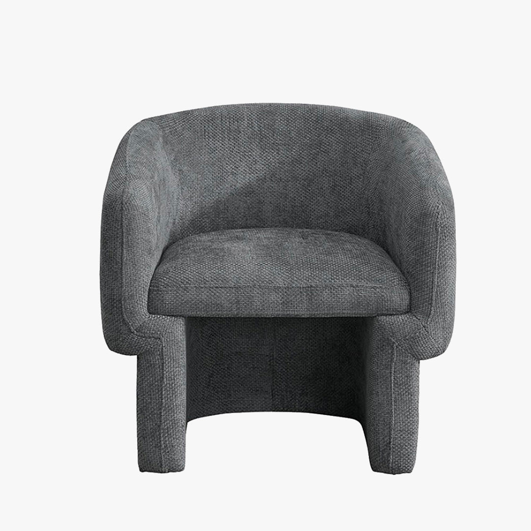 KAYLI Fauteuil cabriolet en tissu gris - Fauteuils - Mobilier Deco