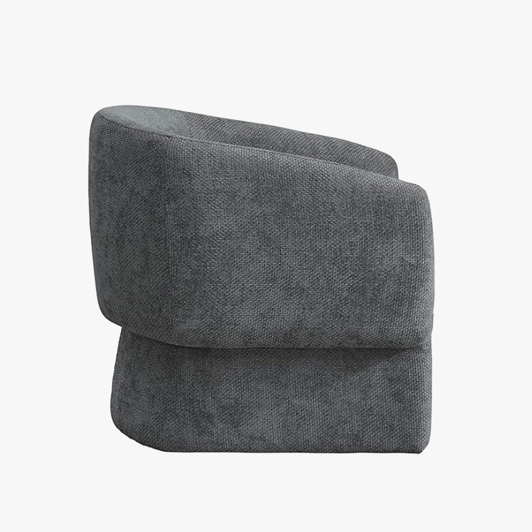KAYLI Fauteuil cabriolet en tissu gris - Fauteuils - Mobilier Deco