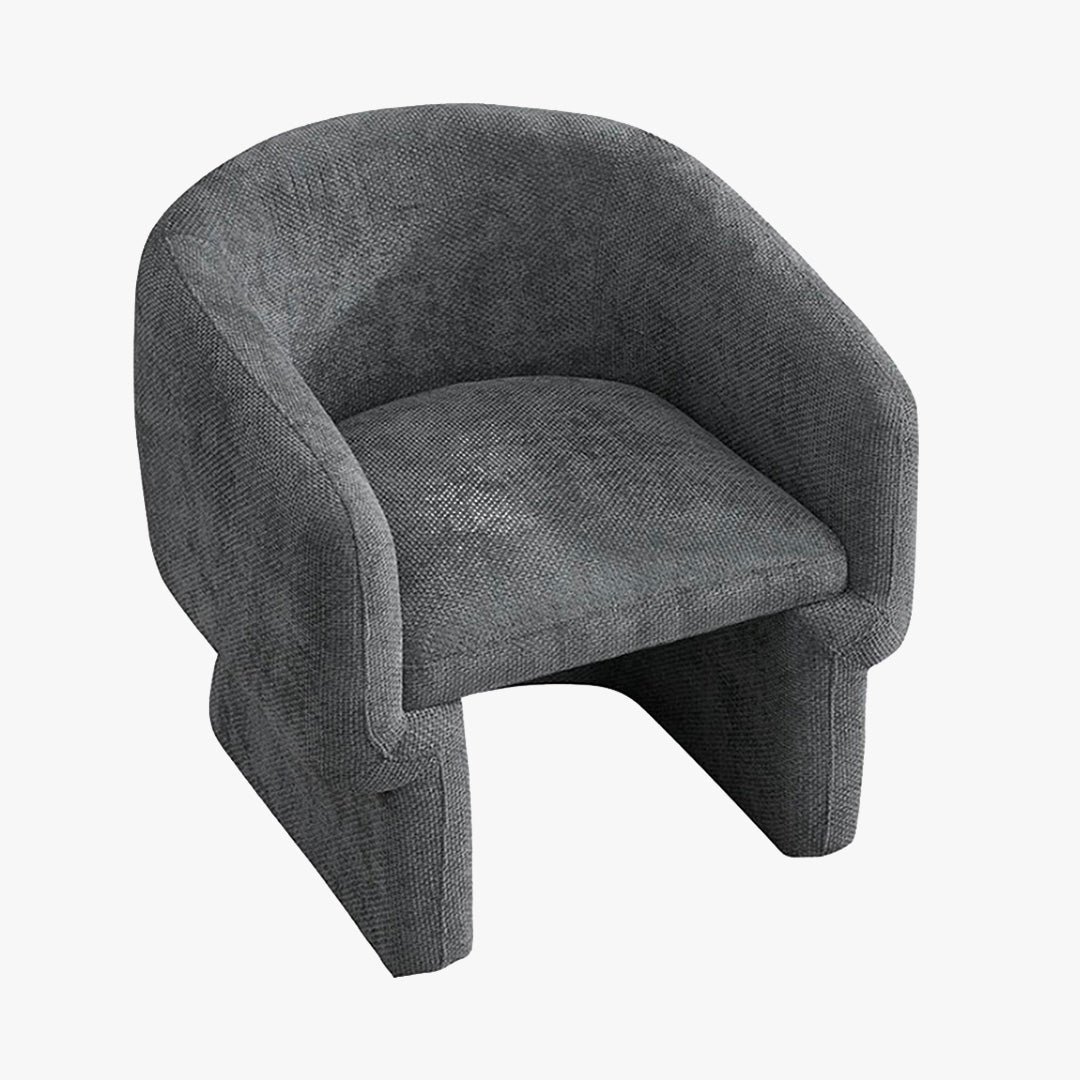 KAYLI Fauteuil cabriolet en tissu gris - Fauteuils - Mobilier Deco