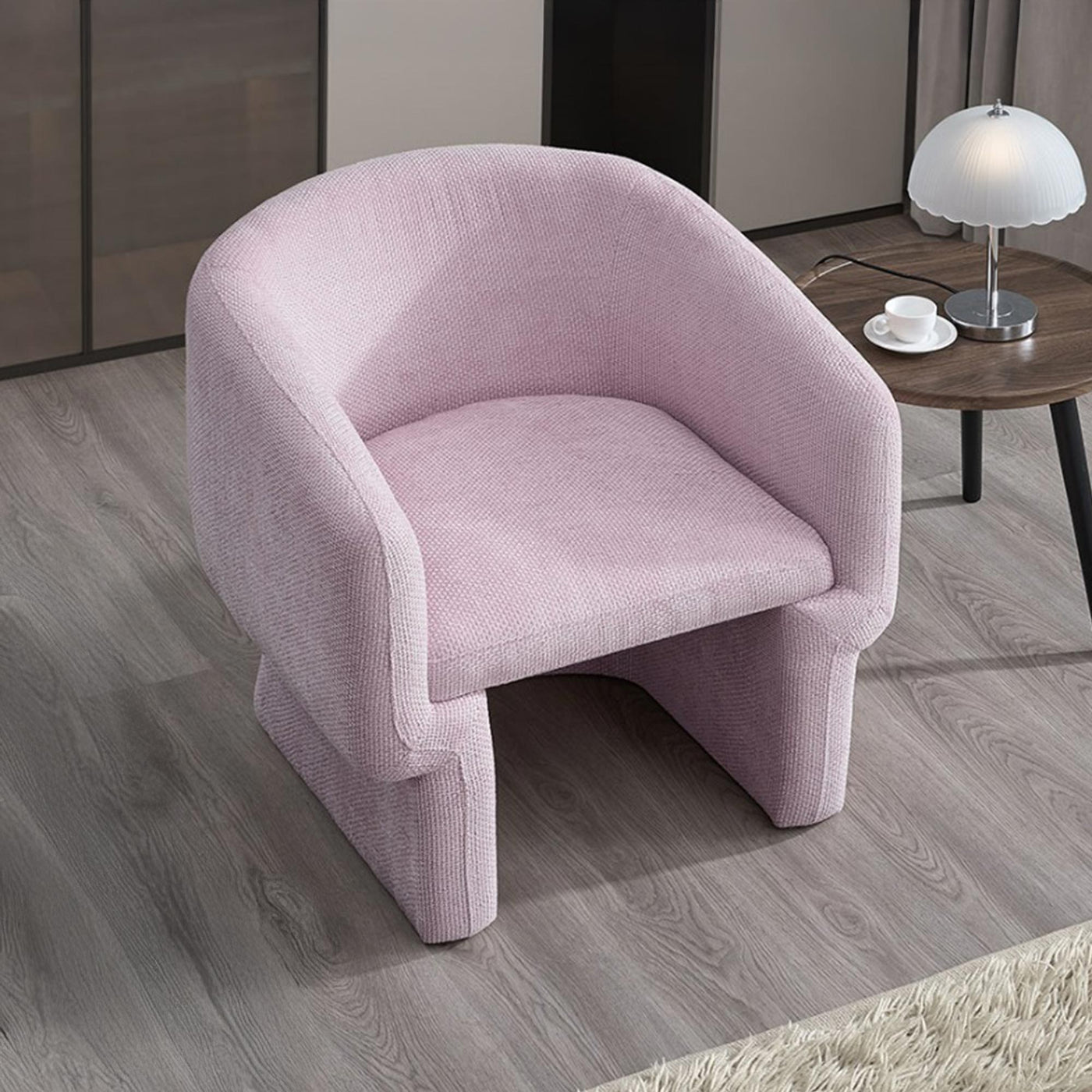 KAYLI Fauteuil cabriolet en tissu rose - Fauteuils - Mobilier Deco
