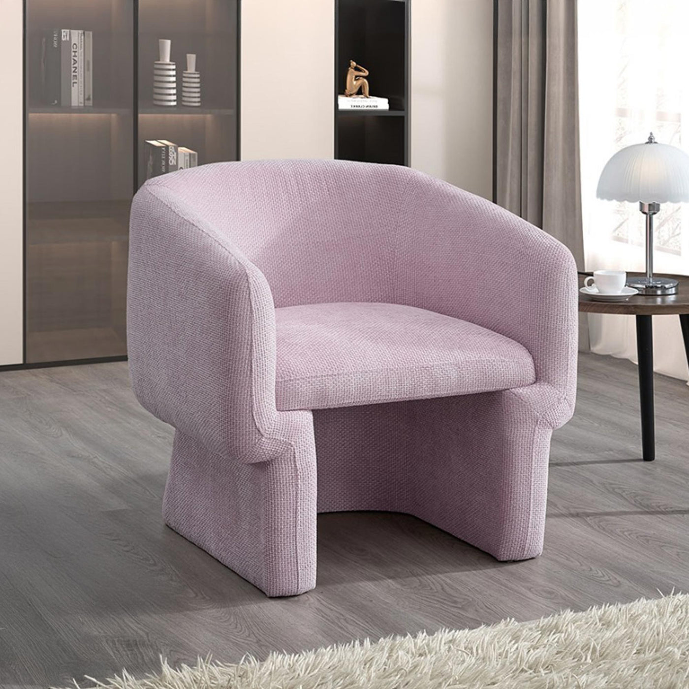 KAYLI Fauteuil cabriolet en tissu rose - Fauteuils - Mobilier Deco