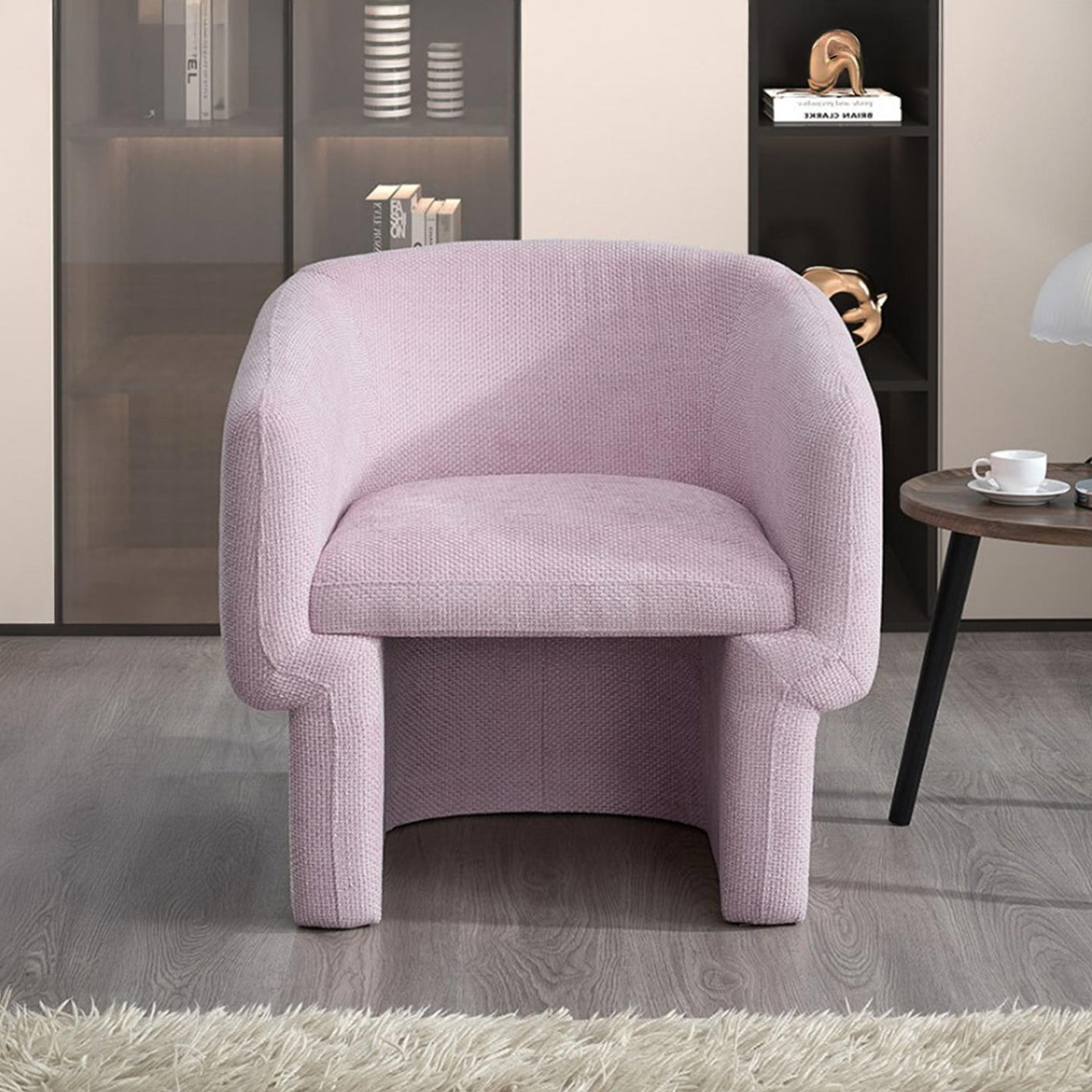 KAYLI Fauteuil cabriolet en tissu rose - Fauteuils - Mobilier Deco