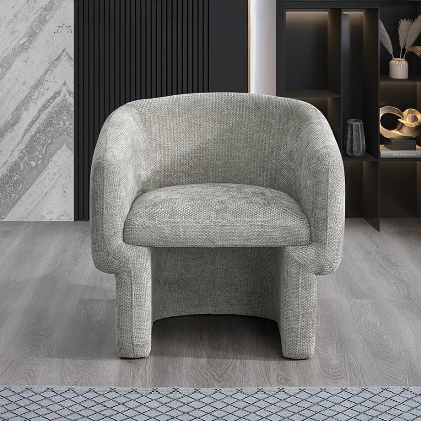 KAYLI Fauteuil cabriolet en tissu taupe - Fauteuils - Mobilier Deco