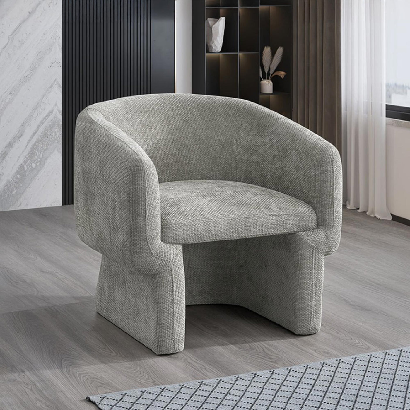 KAYLI Fauteuil cabriolet en tissu taupe - Fauteuils - Mobilier Deco