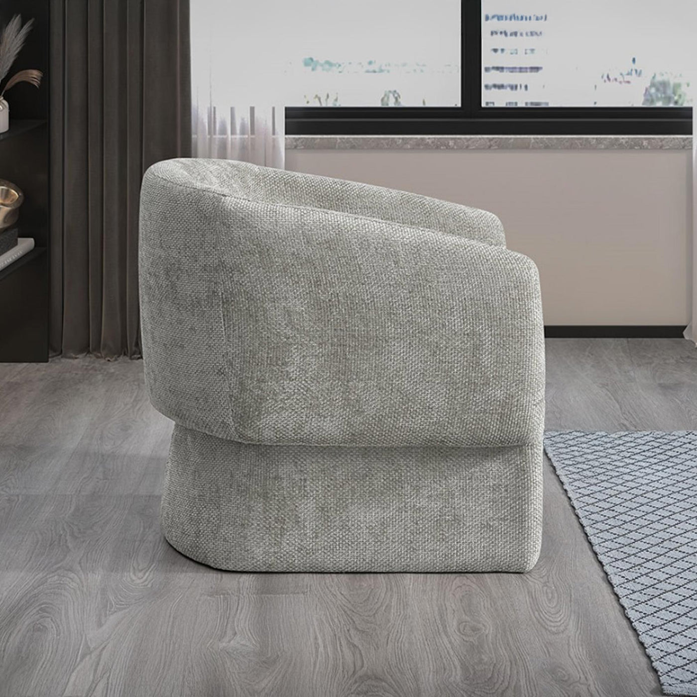 KAYLI Fauteuil cabriolet en tissu taupe - Fauteuils - Mobilier Deco