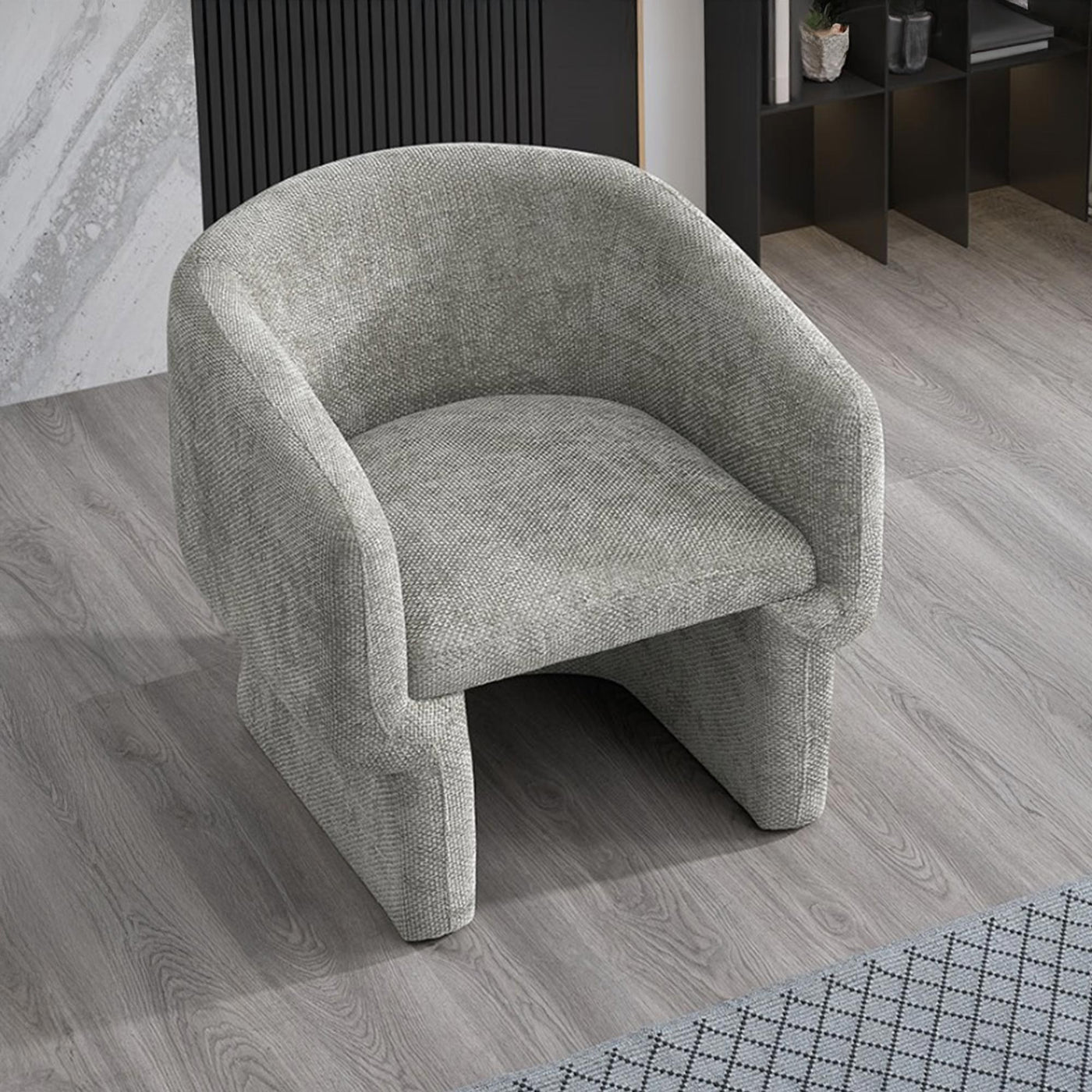 KAYLI Fauteuil cabriolet en tissu taupe - Fauteuils - Mobilier Deco