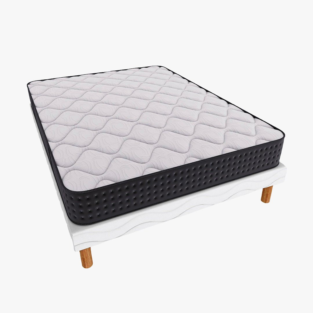 KENAN Ensemble sommier + matelas 26 cm 140x190 - Ensemble literie - Mobilier Deco