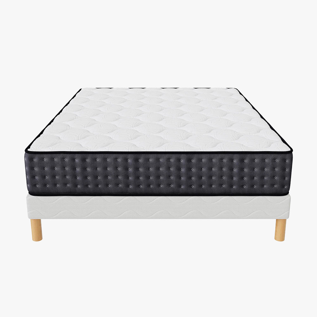 KENAN Ensemble sommier + matelas 26 cm 140x190 - Ensemble literie - Mobilier Deco