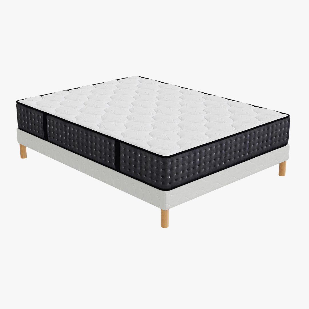 KENAN Ensemble sommier + matelas 26 cm 140x190 - Ensemble literie - Mobilier Deco