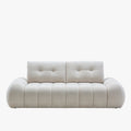 KESSY Canapé 3 places en tissu capitonné beige