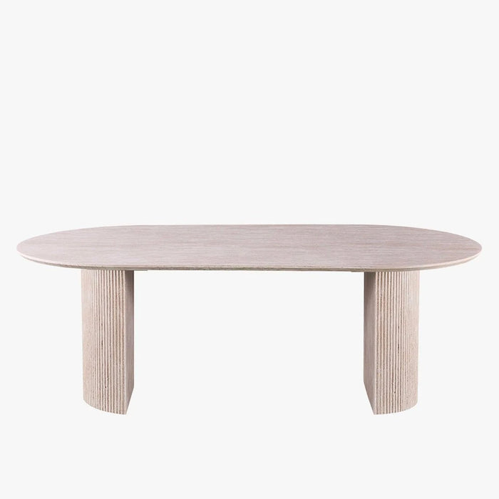 LAGOS - 200 Table à manger ovale couleur travertin 200 cm – Table à manger – vue 2