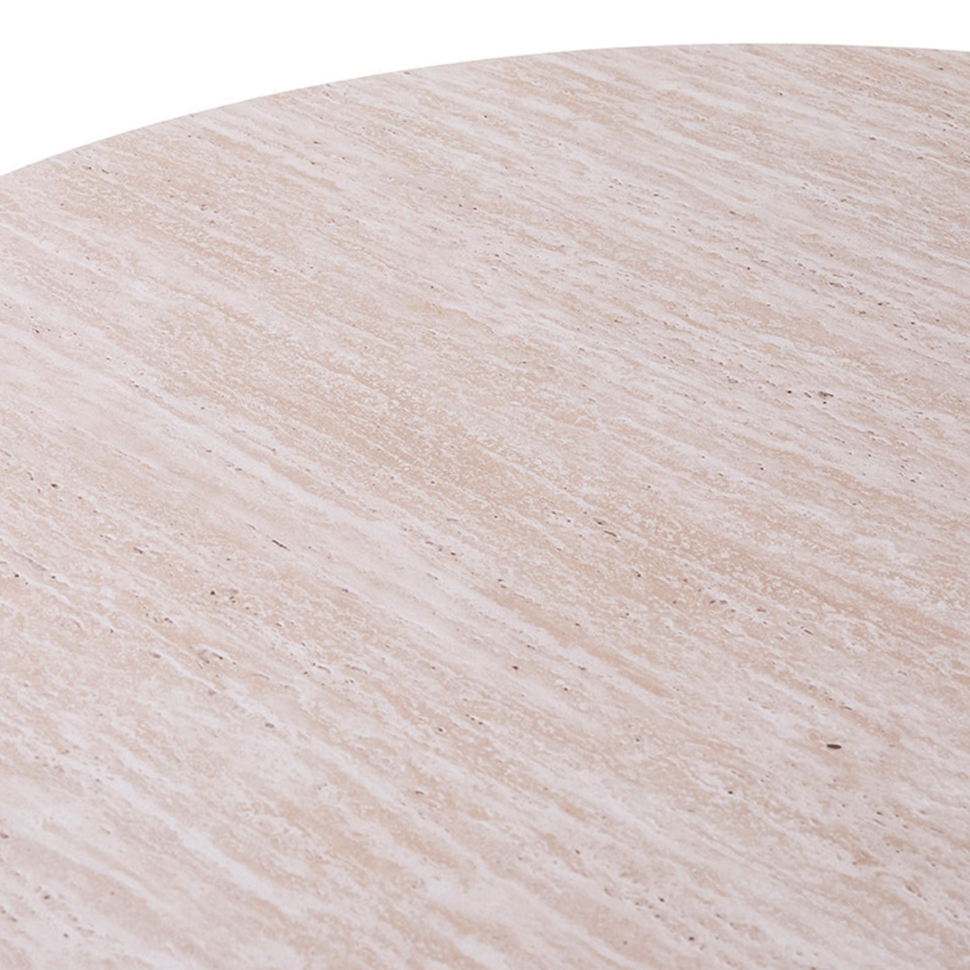 LAGOS - 80 Table basse ronde couleur travertin D80 cm - Table basse - Mobilier Deco