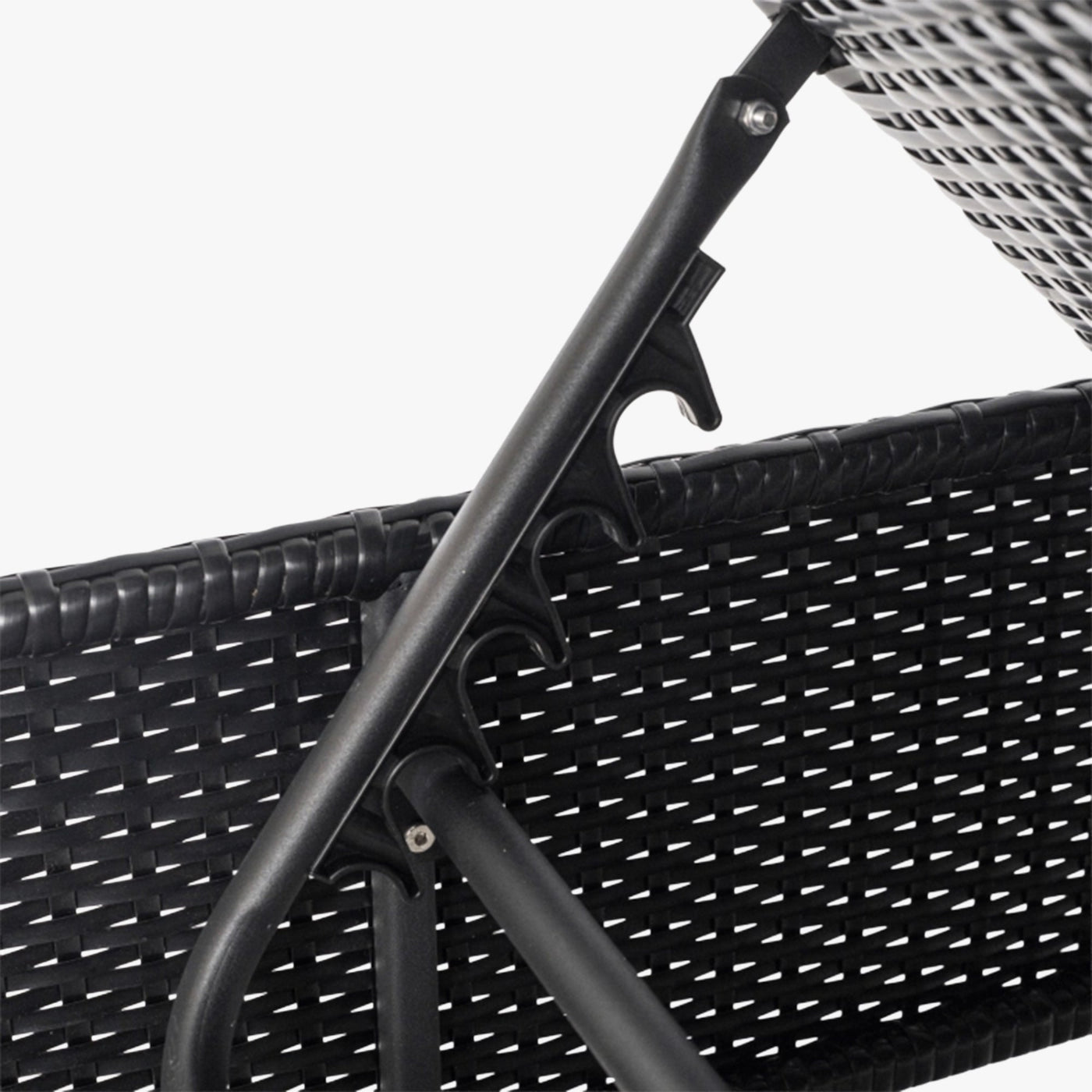 LARGO Fauteuil de jardin en rotin et tissu marron - Mobilier de jardin - Mobilier Deco