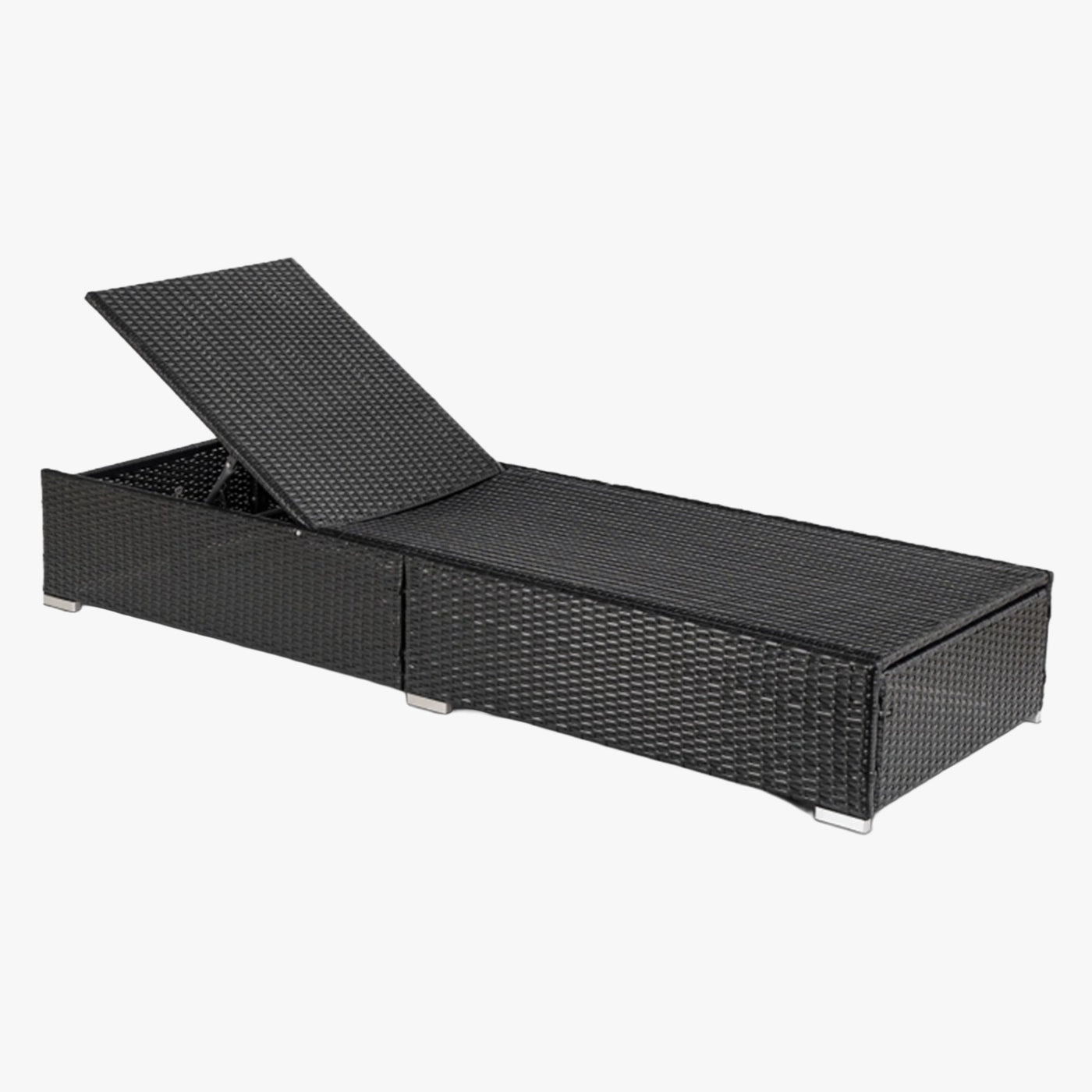 LARGO Fauteuil de jardin en rotin et tissu marron - Mobilier de jardin - Mobilier Deco
