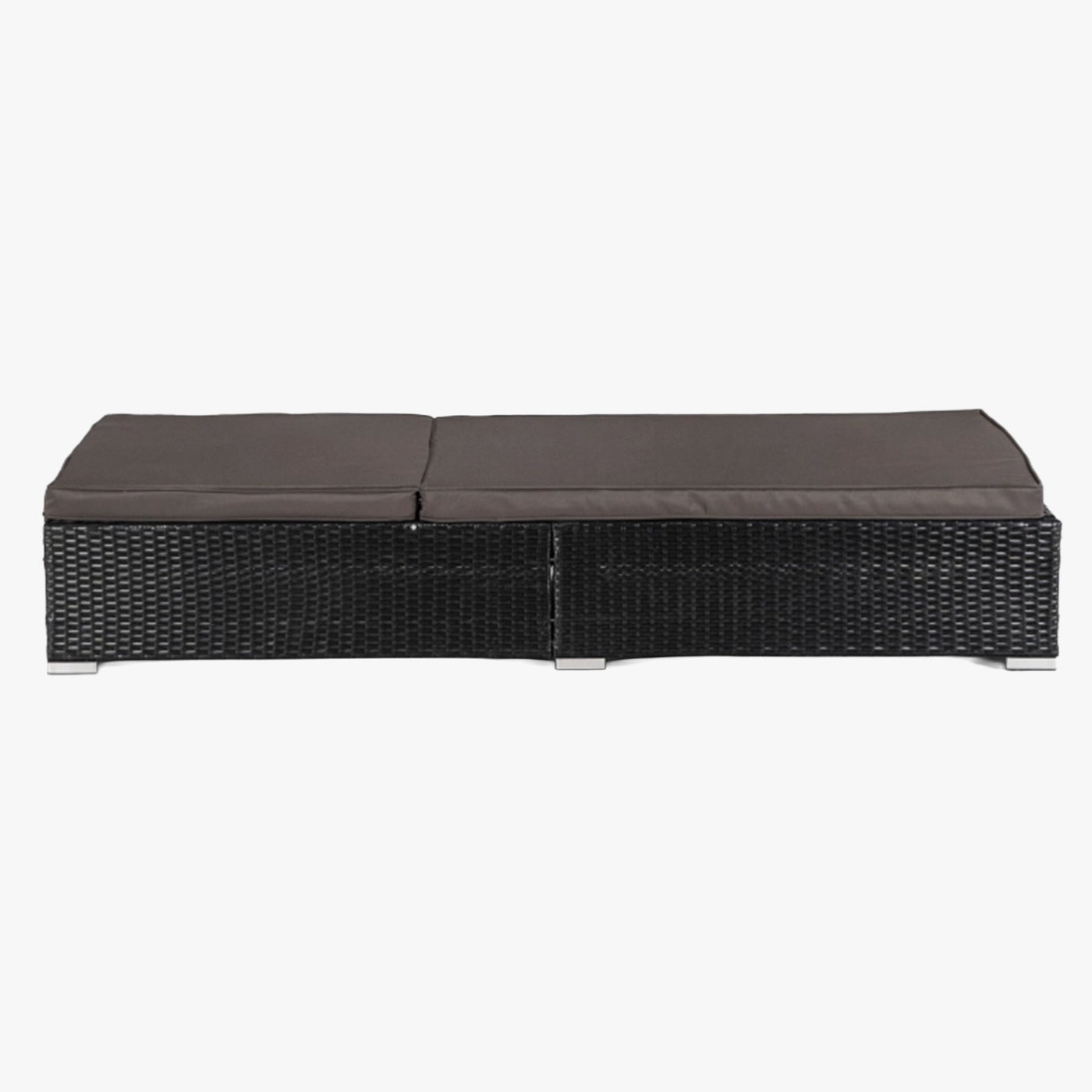 LARGO Fauteuil de jardin en rotin et tissu marron - Mobilier de jardin - Mobilier Deco