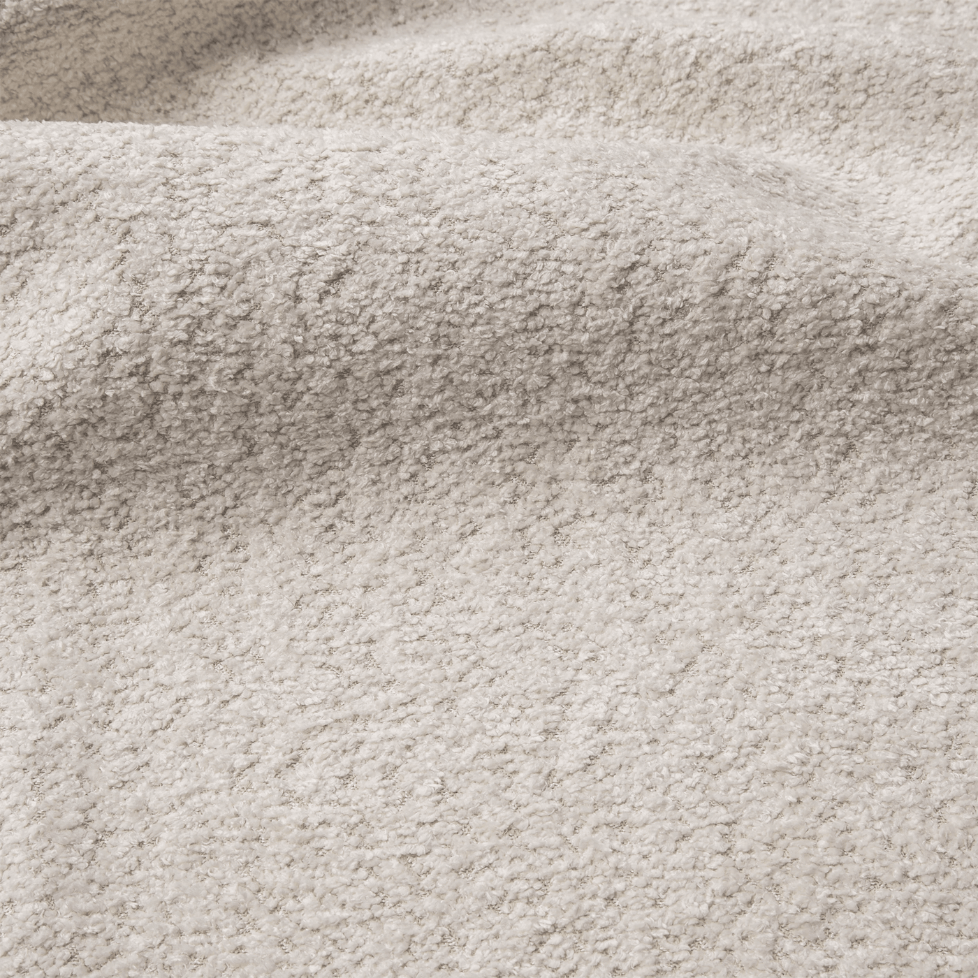 LAYANE Canapé 3 places tissu bouclette beige - Canapés fixes - Mobilier Deco