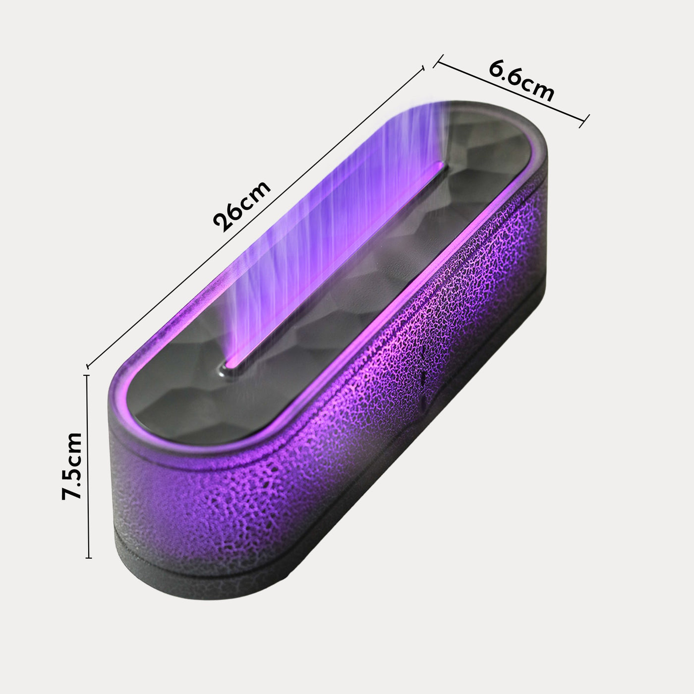 LEYAN Diffuseur d'huiles essentielles avec flammes à LED noir - Diffuseurs - Mobilier Deco