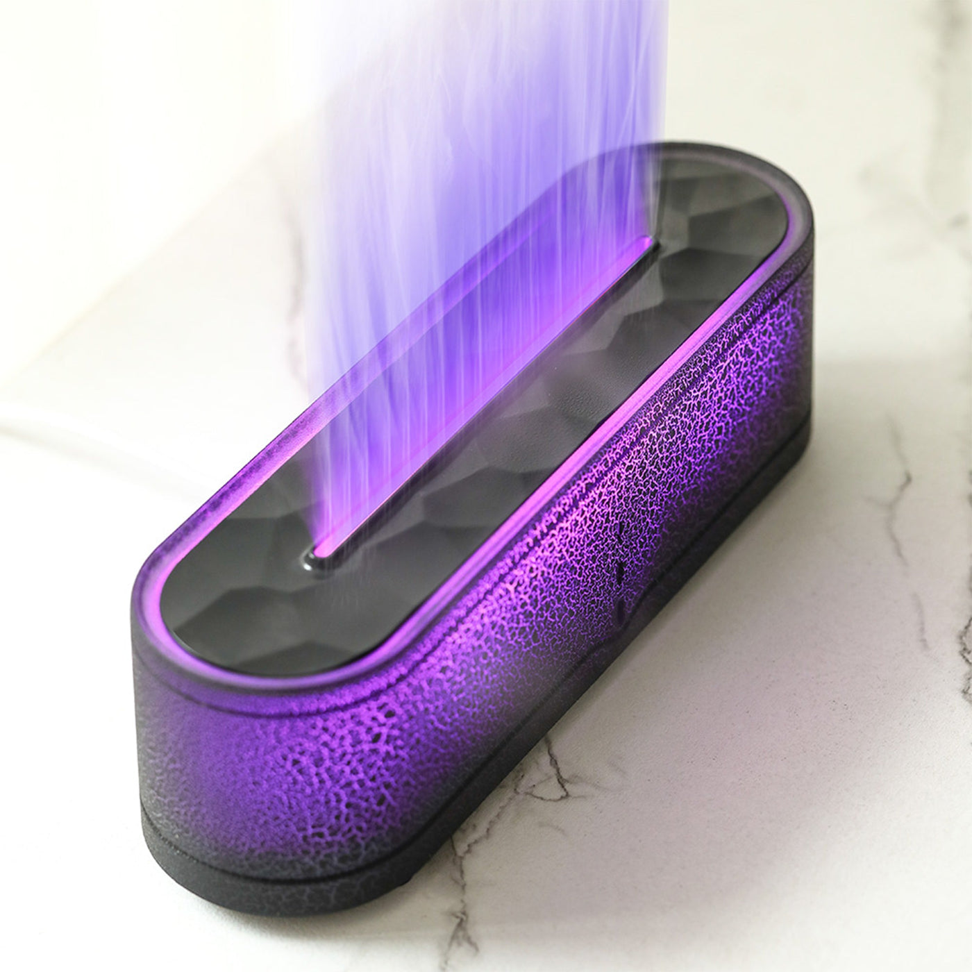 LEYAN Diffuseur d'huiles essentielles avec flammes à LED noir - Diffuseurs - Mobilier Deco