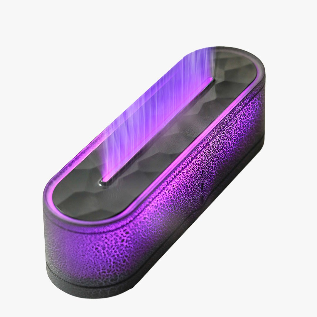 LEYAN Diffuseur d'huiles essentielles avec flammes à LED noir - Diffuseurs - Mobilier Deco