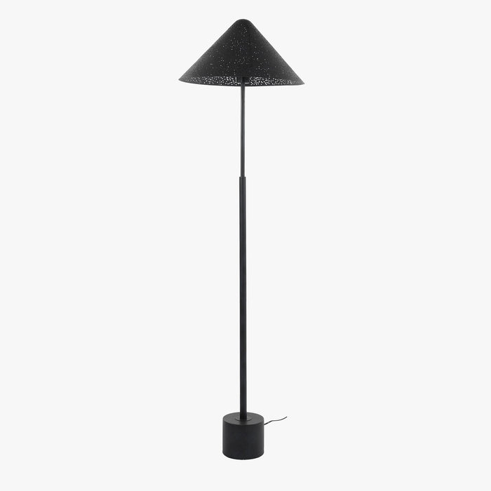 LEYOS Lampadaire avec abat jour en acier gris foncé 45x154 cm