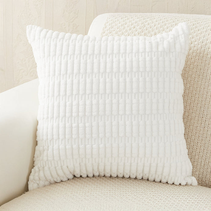 LEYSIA Coussin carré en tissu blanc 43x43 cm – Coussins Mobilier Deco