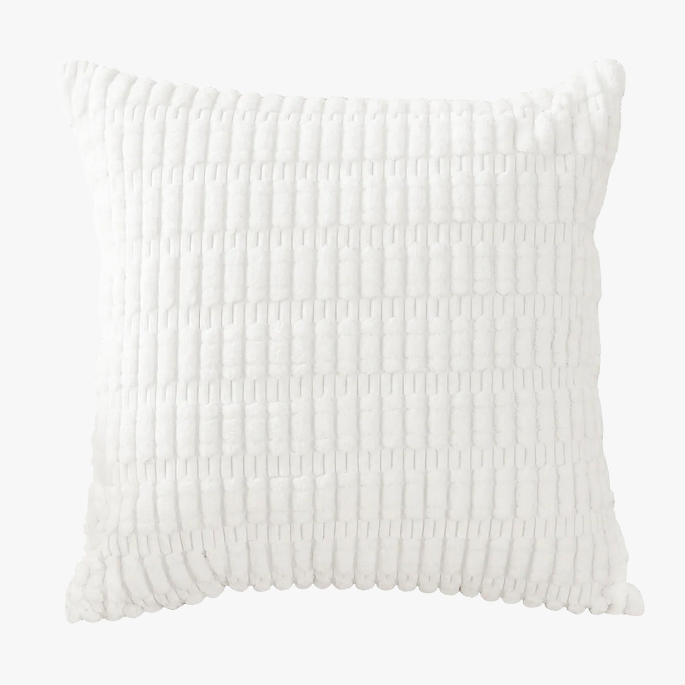 LEYSIA Coussin carré en tissu blanc 43x43 cm - Coussins - Mobilier Deco