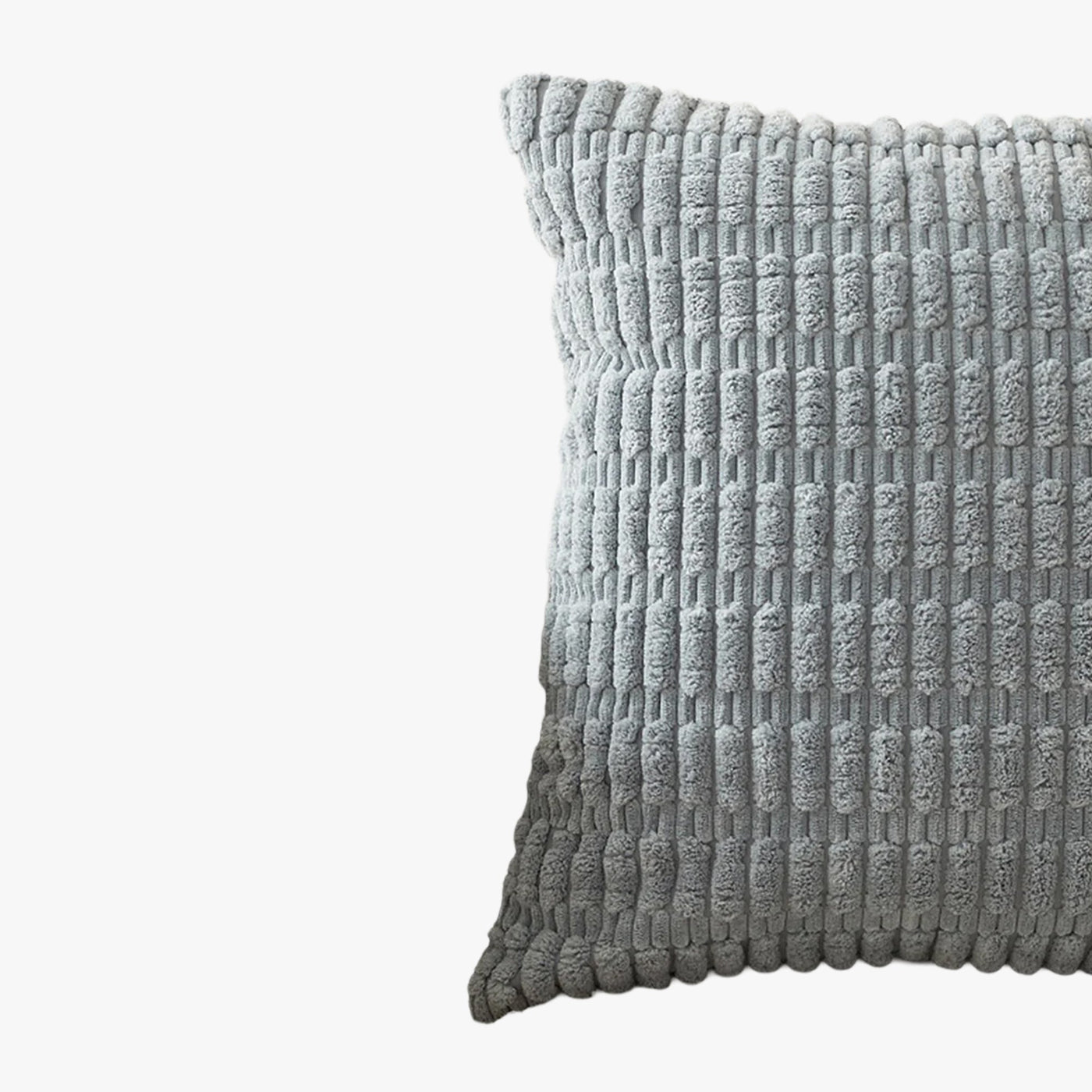 LEYSIA Coussin carré en tissu gris 43x43 cm - Coussins - Mobilier Deco