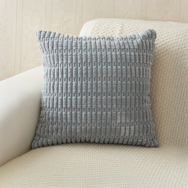 LEYSIA Coussin carré en tissu gris 43x43 cm