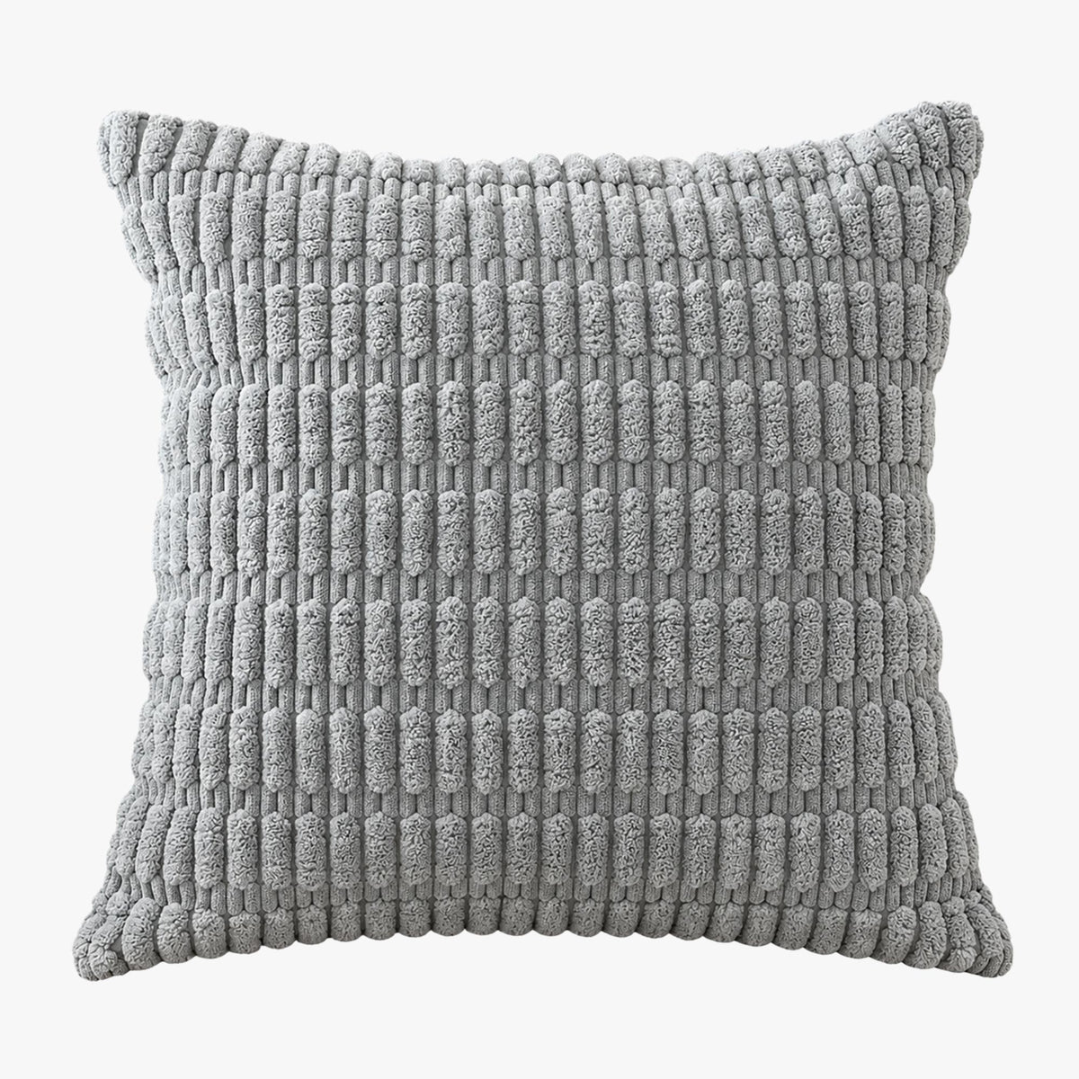 LEYSIA Coussin carré en tissu gris 43x43 cm - Coussins - Mobilier Deco