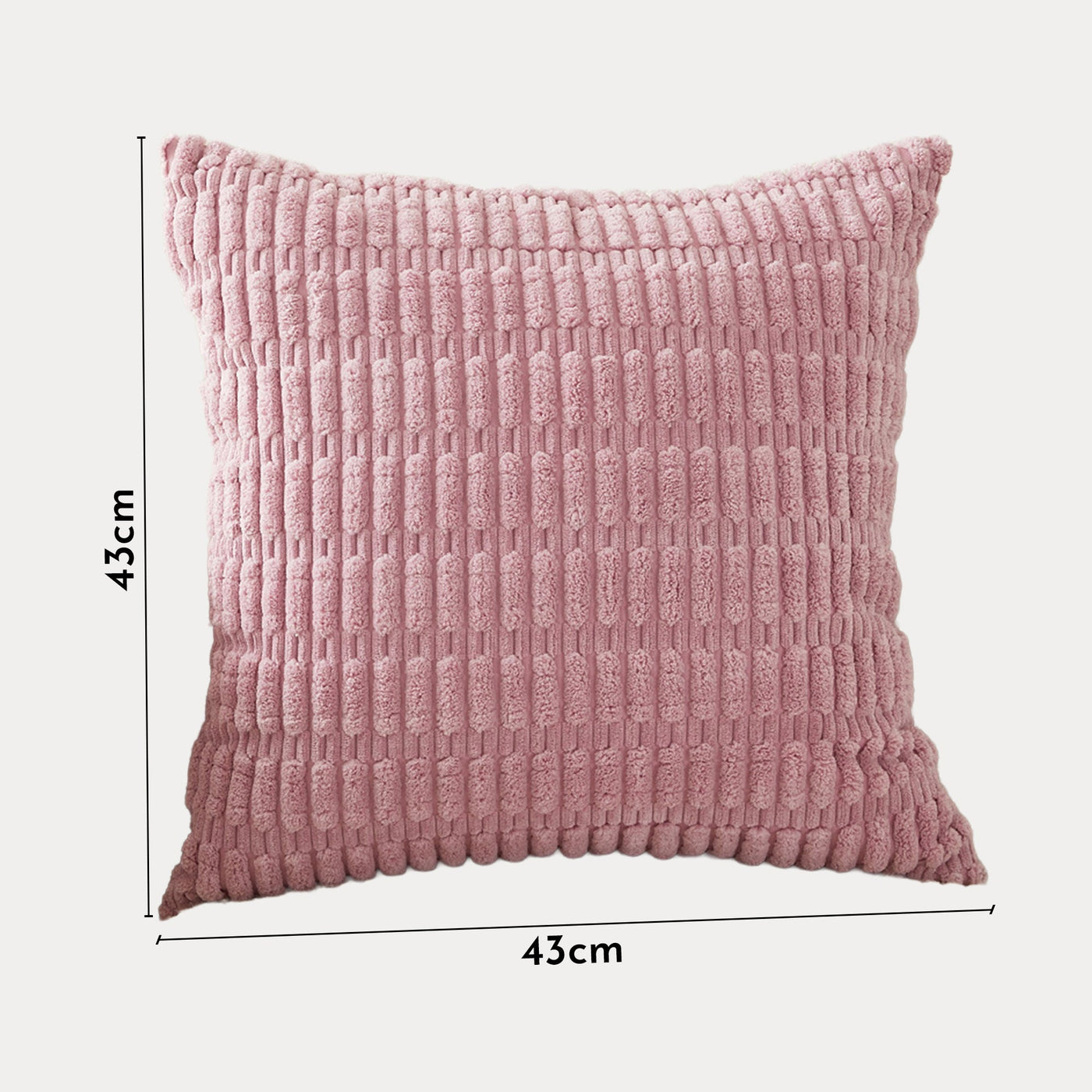 LEYSIA Coussin carré en tissu rose 43x43 cm - Coussins - Mobilier Deco