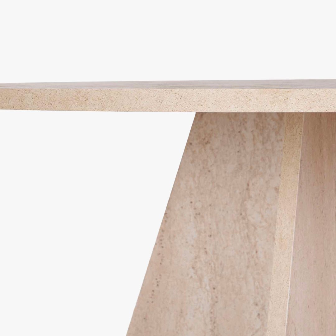 LEYVA Table à manger ronde beige D120 cm - Table à manger - Mobilier Deco