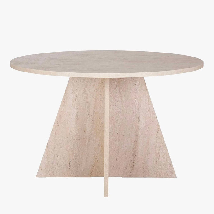 LEYVA Table à manger ronde beige D120 cm – Table à manger – vue 2