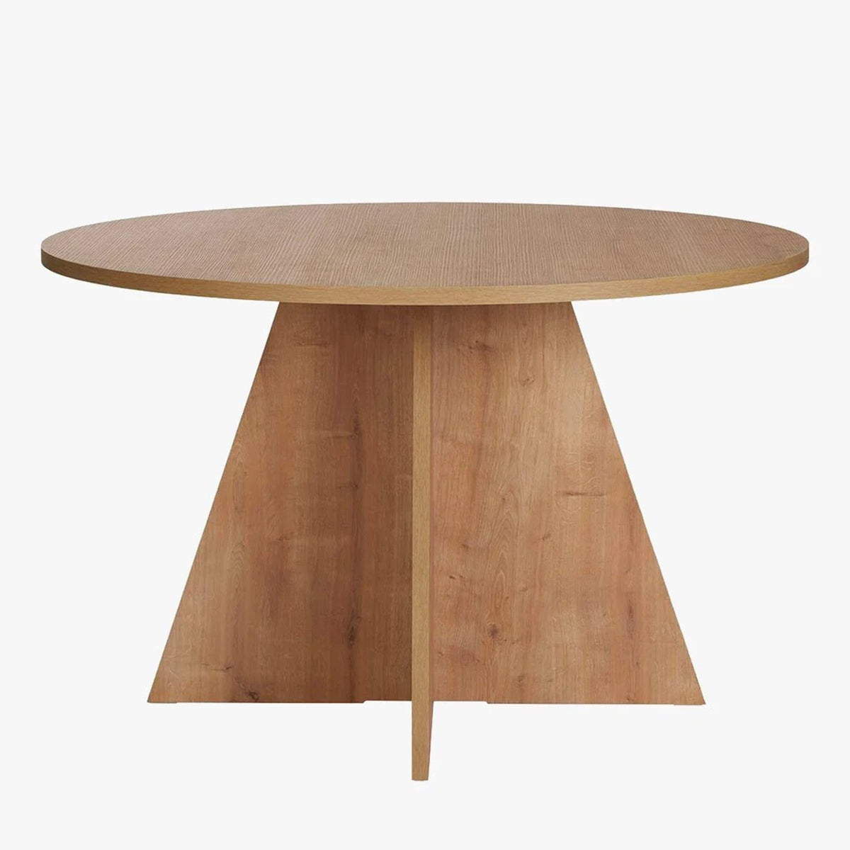 LEYVA Table à manger ronde couleur bois clair D120 cm - Table à manger - Mobilier Deco