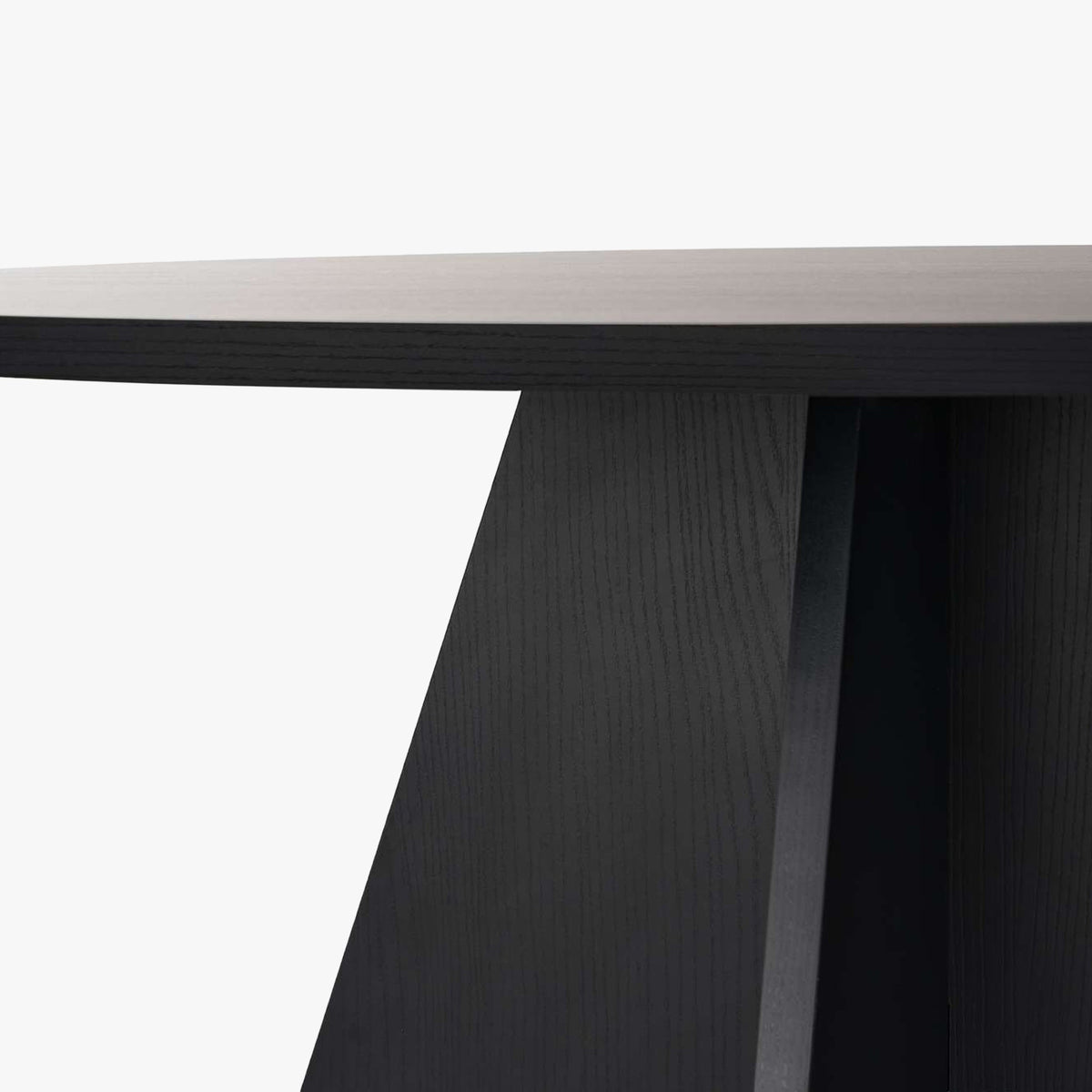 LEYVA Table à manger ronde couleur bois noir D120 cm - Table à manger - Mobilier Deco
